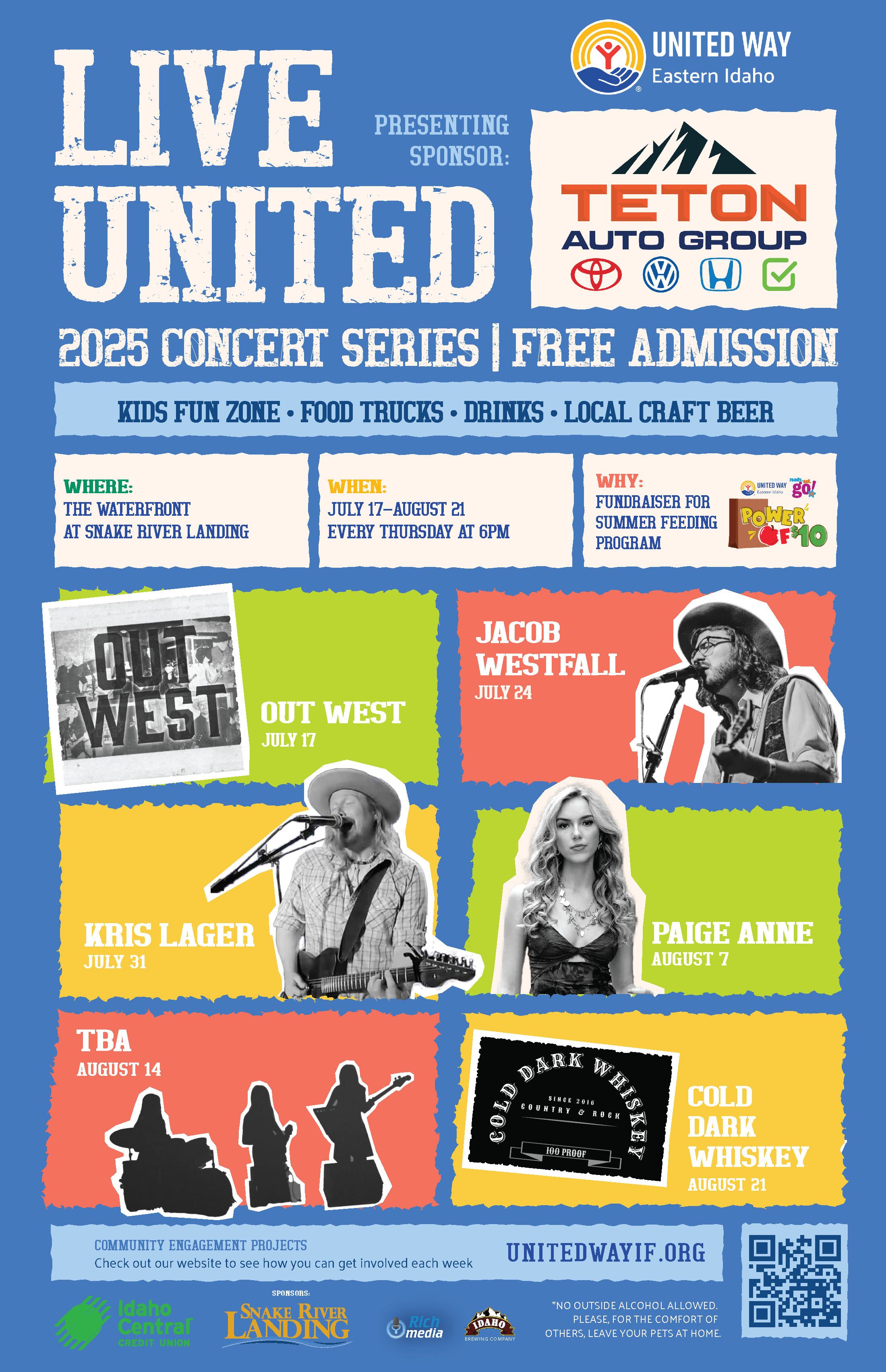 2025 LIVE United Summer Concert Series poster
